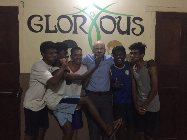 Some of the band, one year ago.