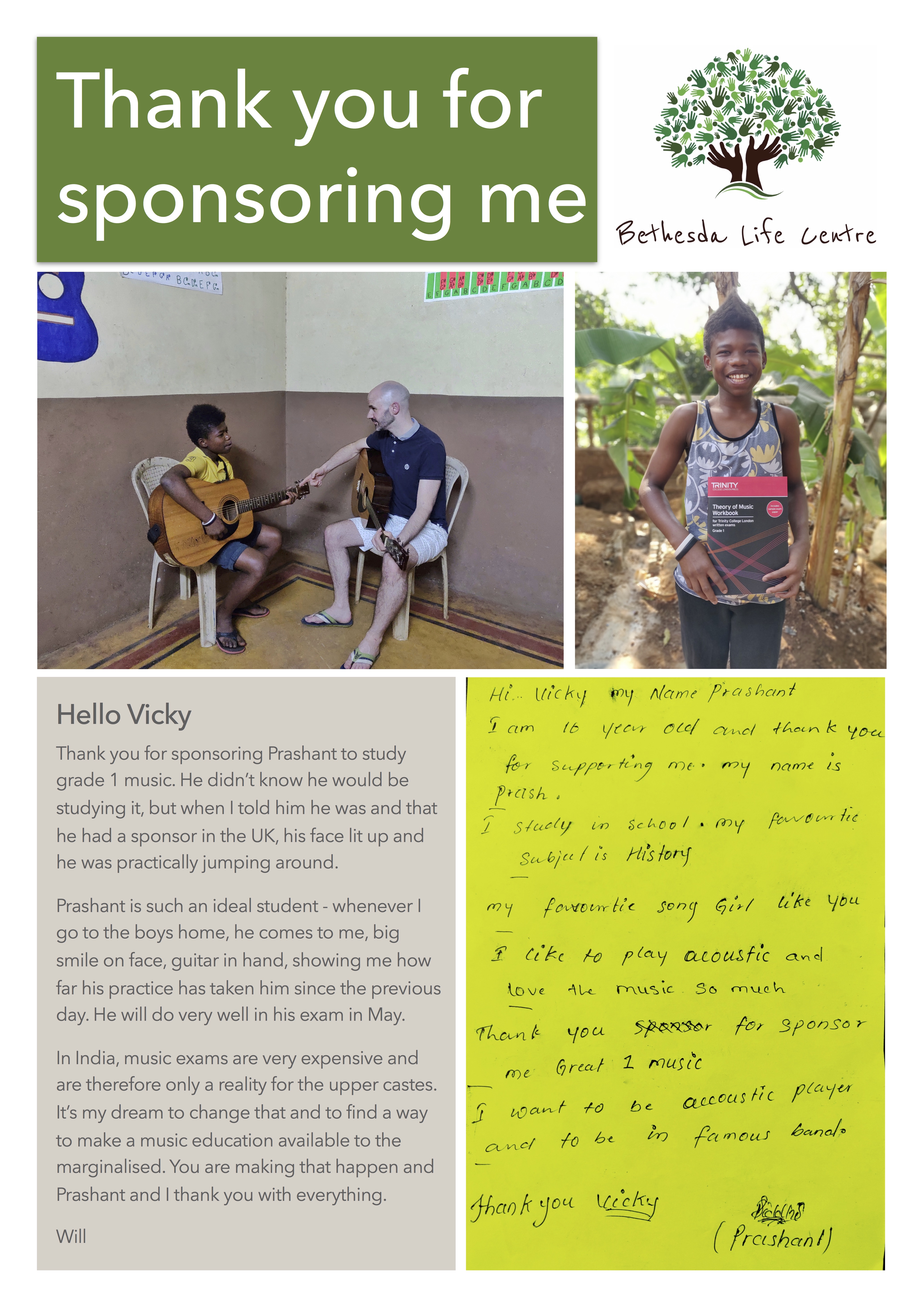 Thank You Vicky, from Prashant